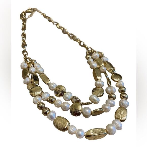 WHMB Multi Strand Beaded & Faux Pearl Neckalce - Picture 2 of 7